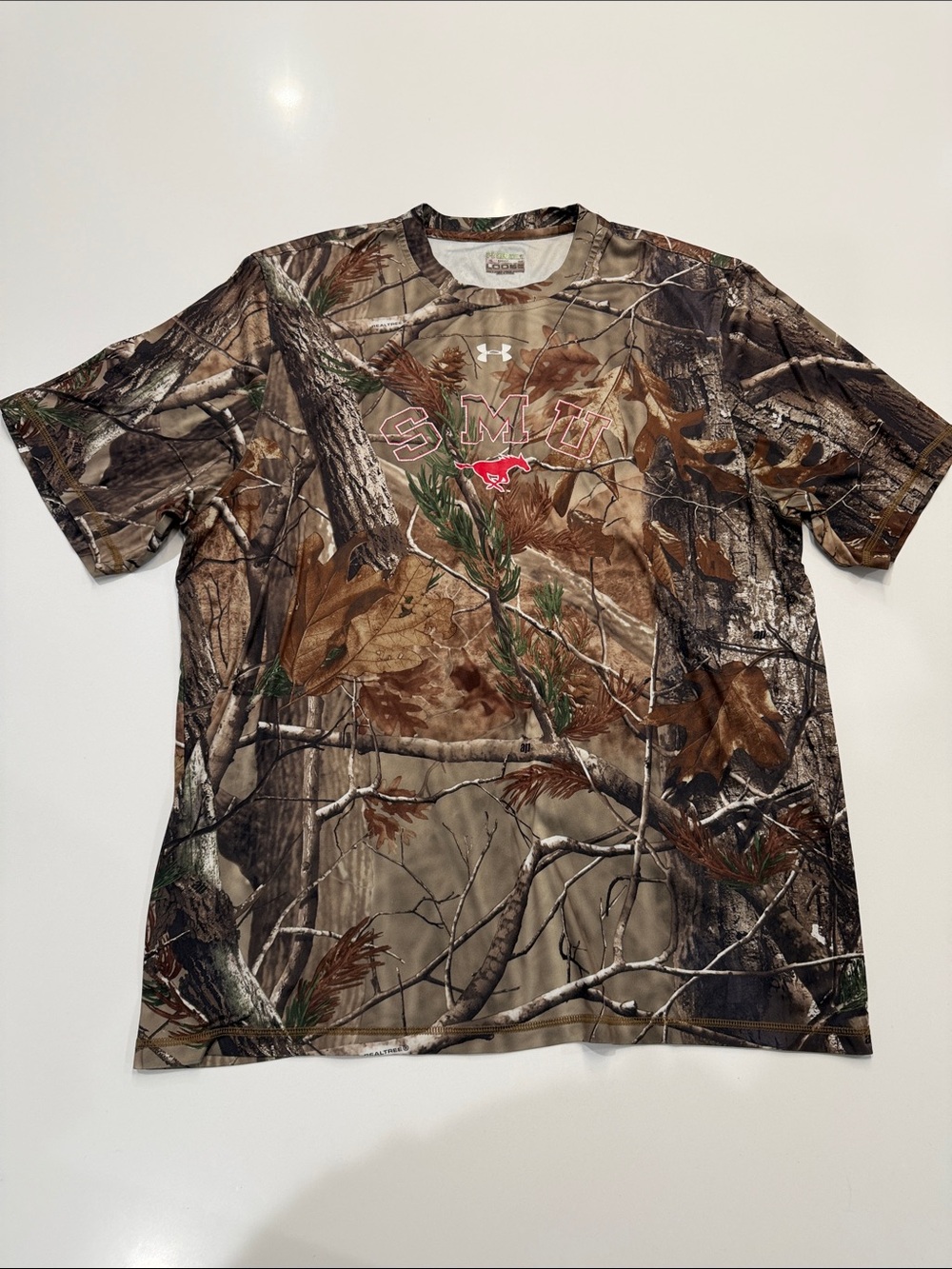Under Armour SMU Camo Short-Sleeve Performance Tee - Brown/Green/Gray
